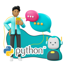 Умный чат-бот на Python - КИБЕРшкола программирования для детей, компьютерные курсы для школьников, начинающих и подростков - KIBERone г. Тушино Южное
