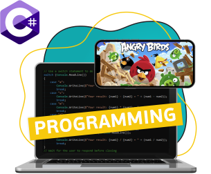 Программирование на C#. Удивительный мир 2D-игр - КИБЕРшкола программирования для детей, компьютерные курсы для школьников, начинающих и подростков - KIBERone г. Москва